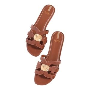 Sam Edelman Tan Sandals with Gold Detail